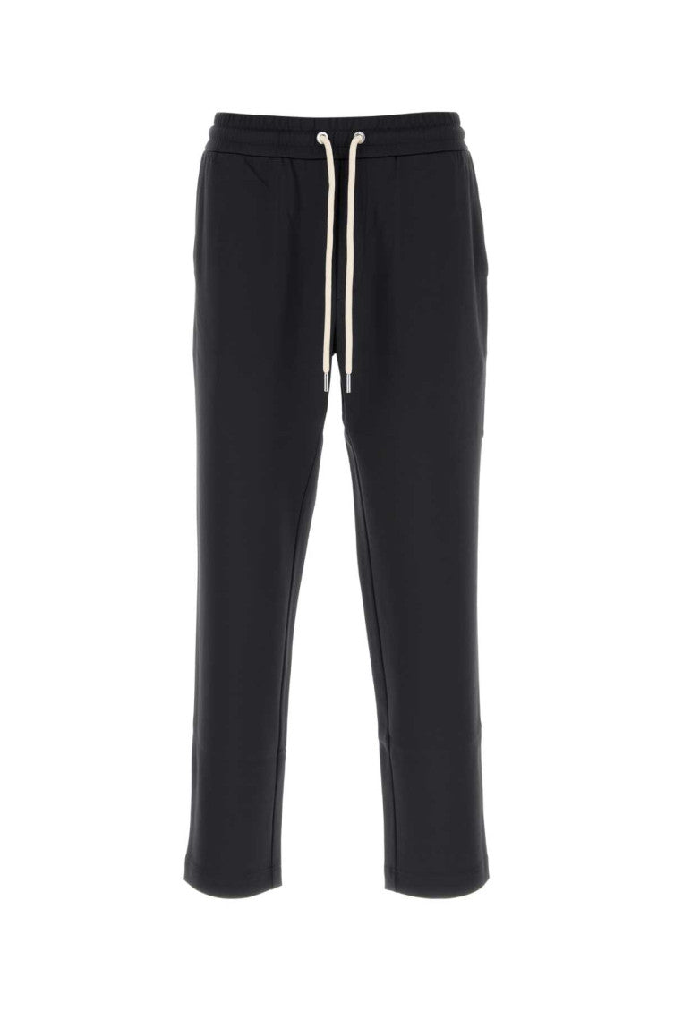 Navy Blue Solid Sweatpants 1