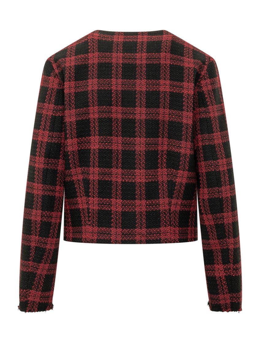 Red Round Neck Trench Coat 2