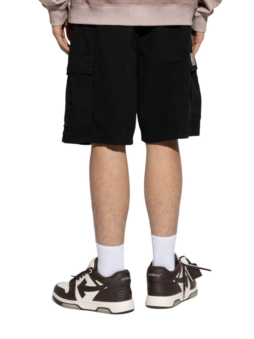 Black Solid Cargo Shorts 3