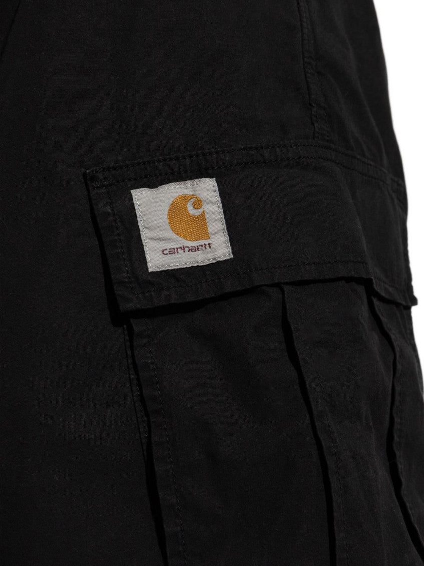 Black Solid Cargo Shorts 4