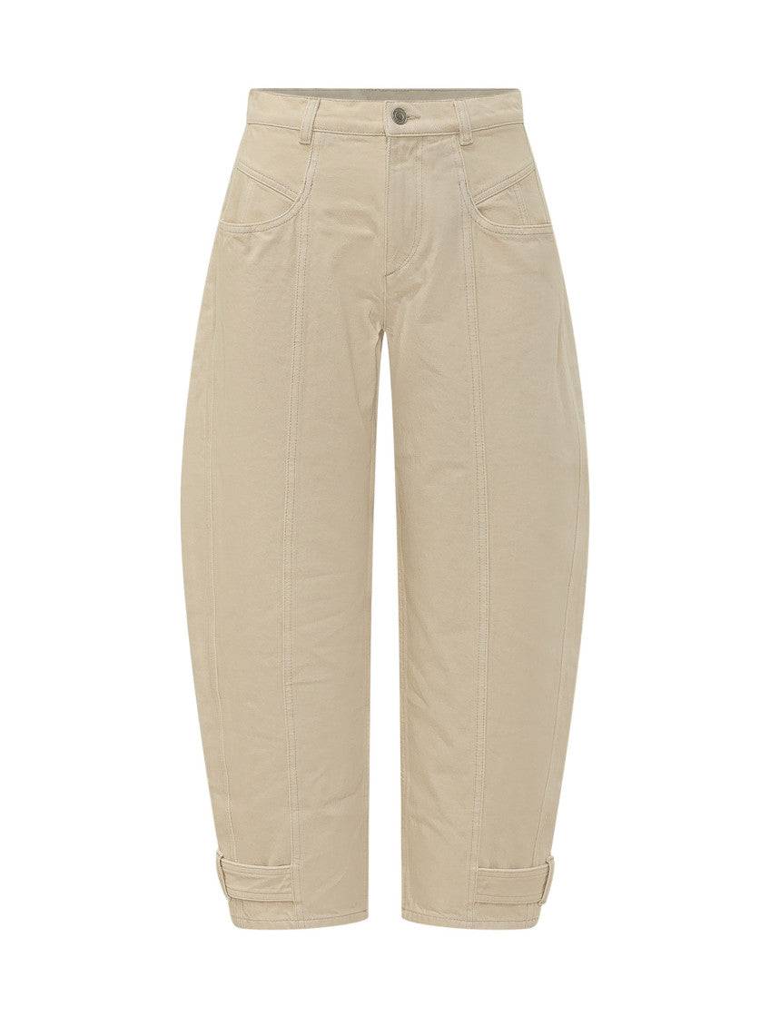 Beige Relaxed Cargos Pants 1