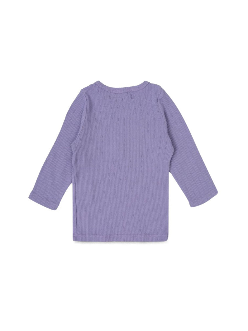 Baby Girls Purple Embroidered T-Shirt 2