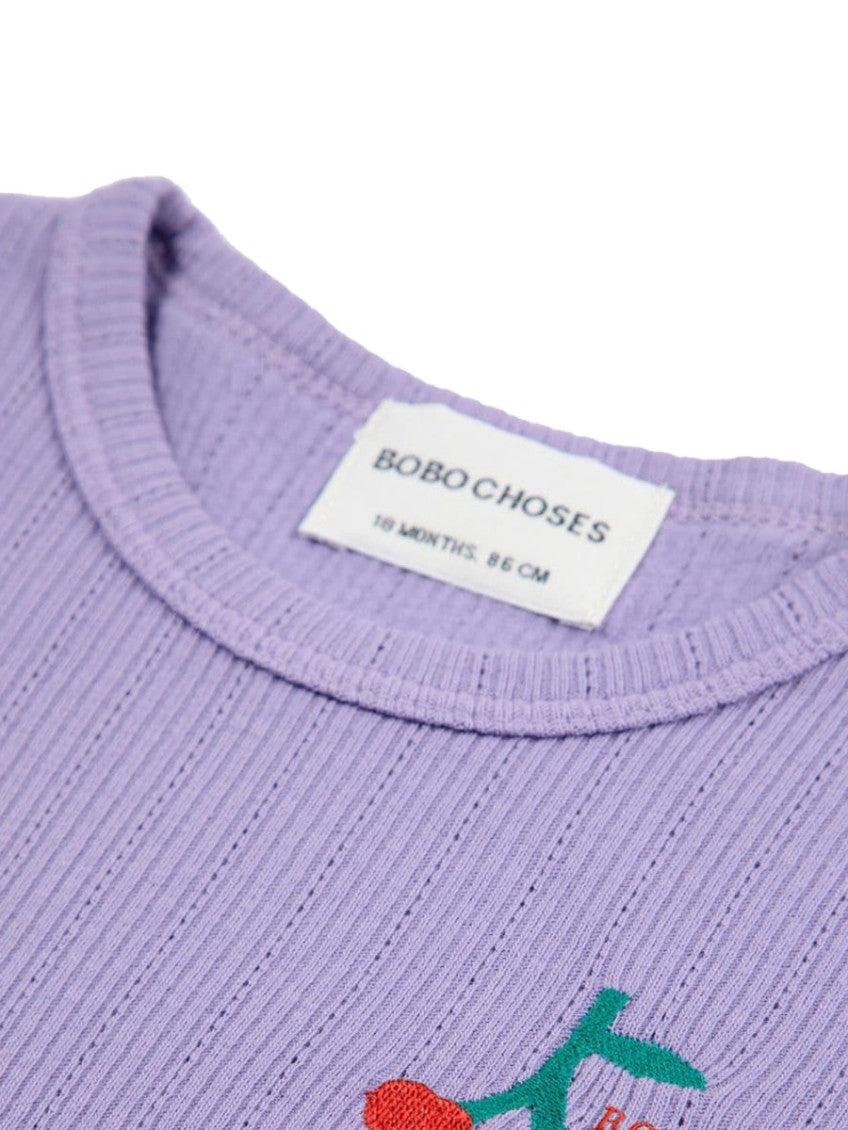 Baby Girls Purple Embroidered T-Shirt 3