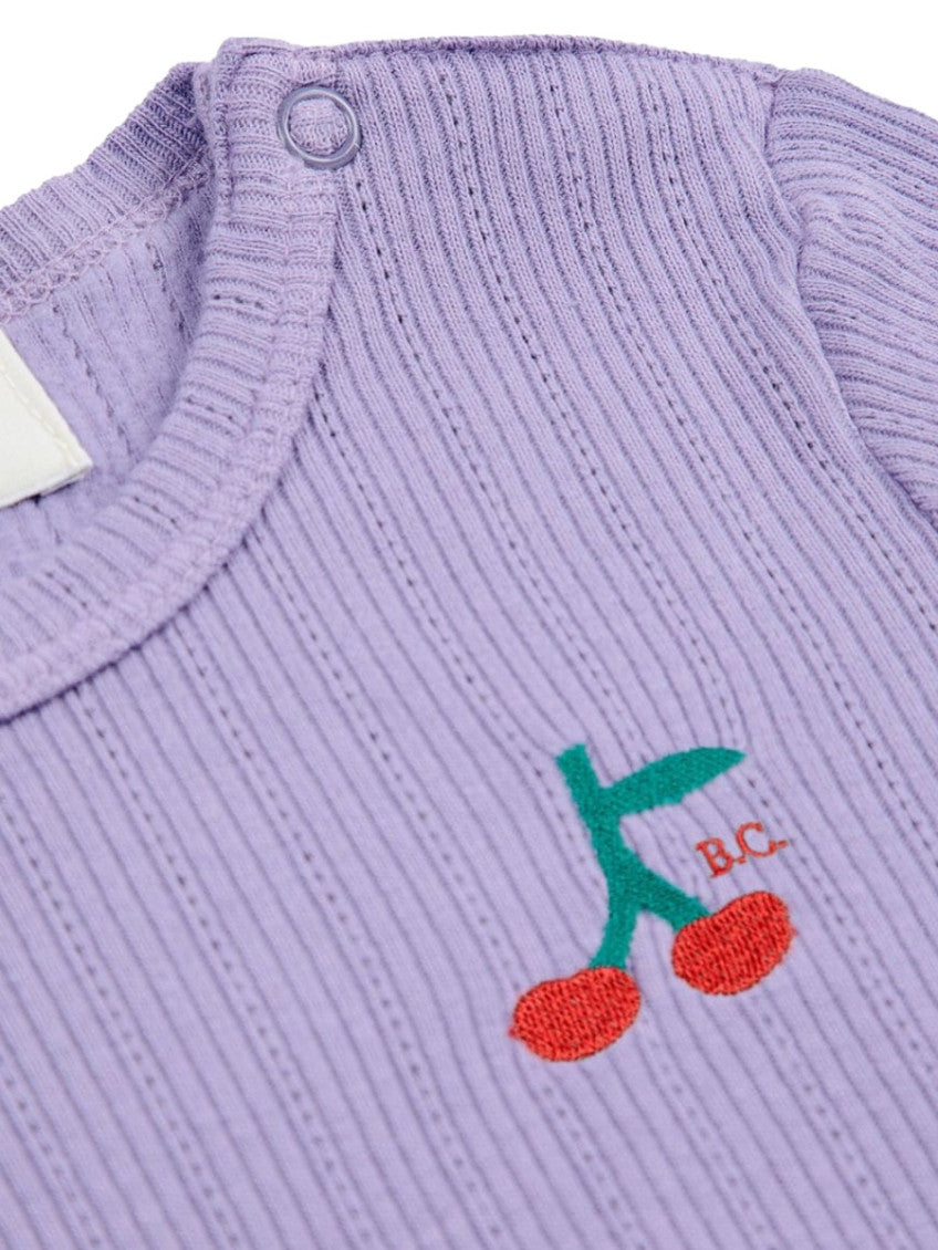 Baby Girls Purple Embroidered T-Shirt 4