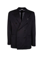 Dark Blue Peaked Lapel Blazer 1