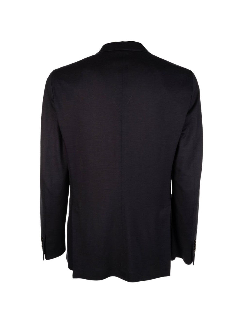 Dark Blue Peaked Lapel Blazer 2