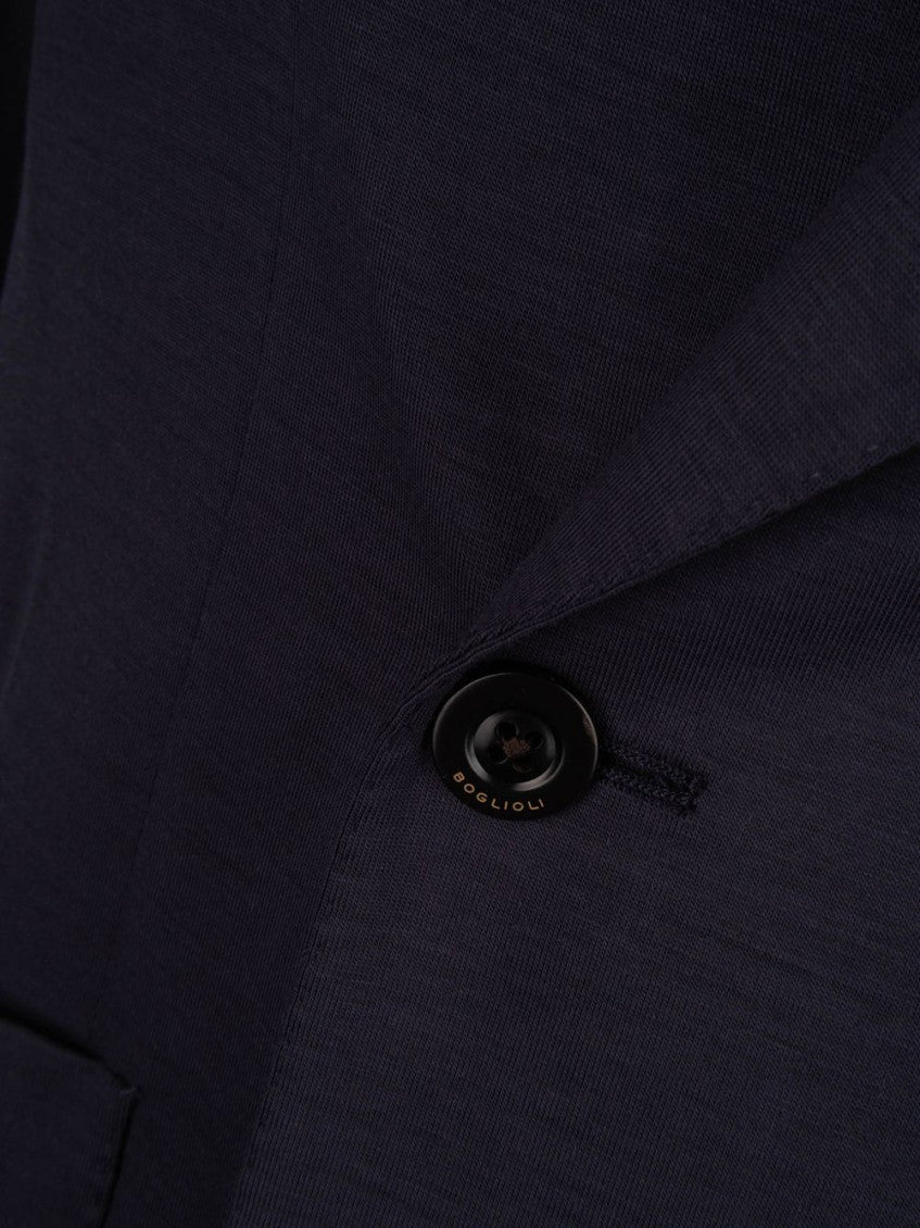 Dark Blue Peaked Lapel Blazer 3