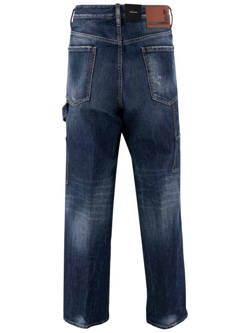 Navy Blue Mid Rise Jeans 2