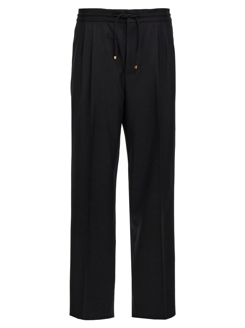 Black Front pleat pants 1