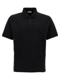 Black Logo embroidery polo shirt 1