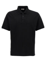 Black Logo embroidery polo shirt 1