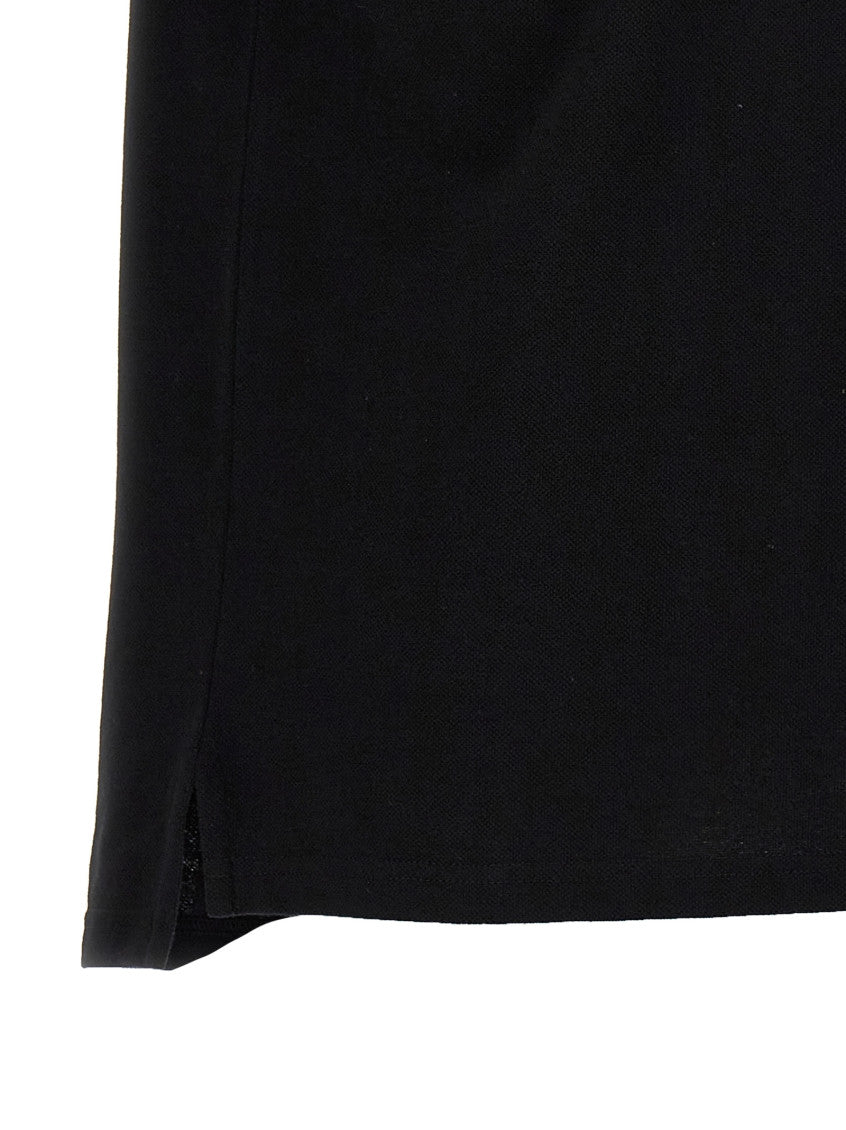 Black Logo embroidery polo shirt 4