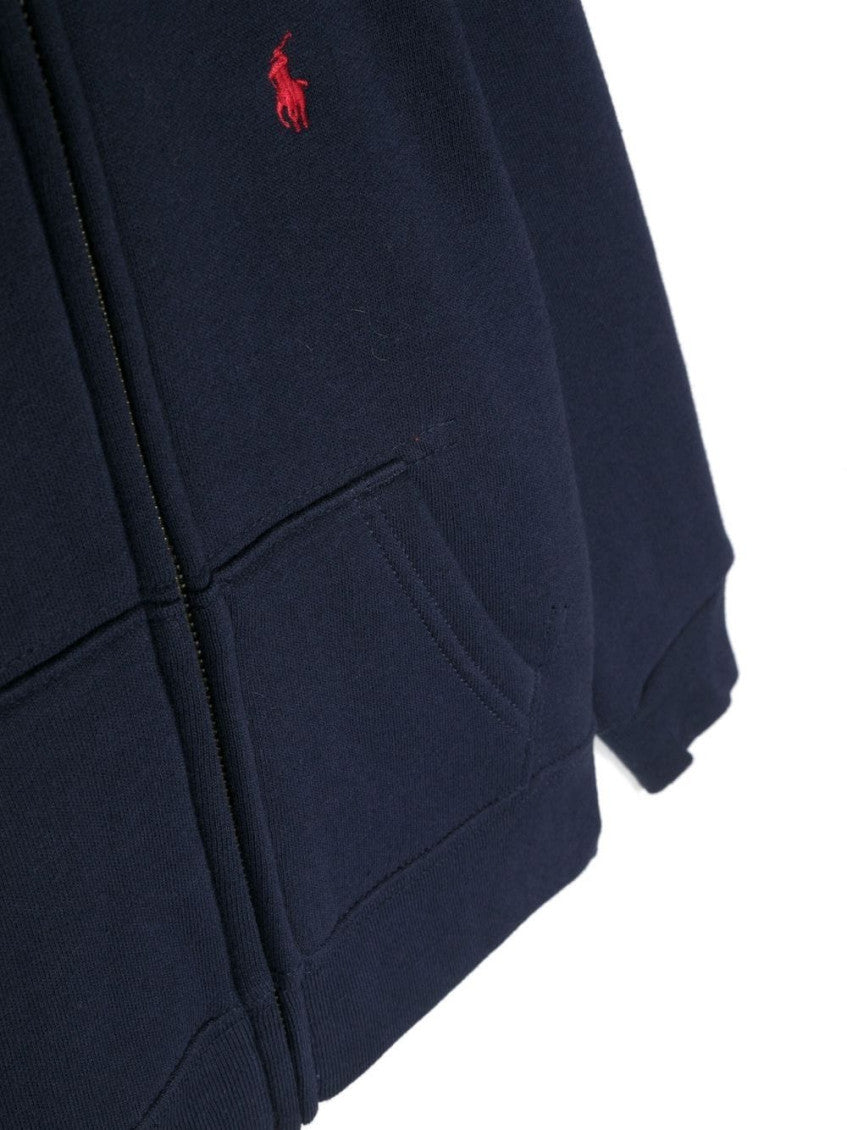 Boys Blue Logo-embroidered Hoodie 2