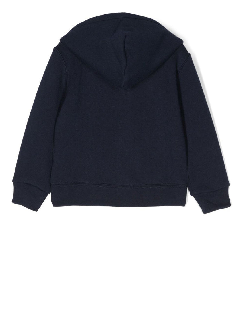 Boys Blue Logo-embroidered Hoodie 3
