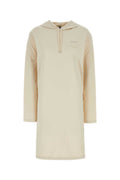 Cream stretch cotton sweatshirt dress 1