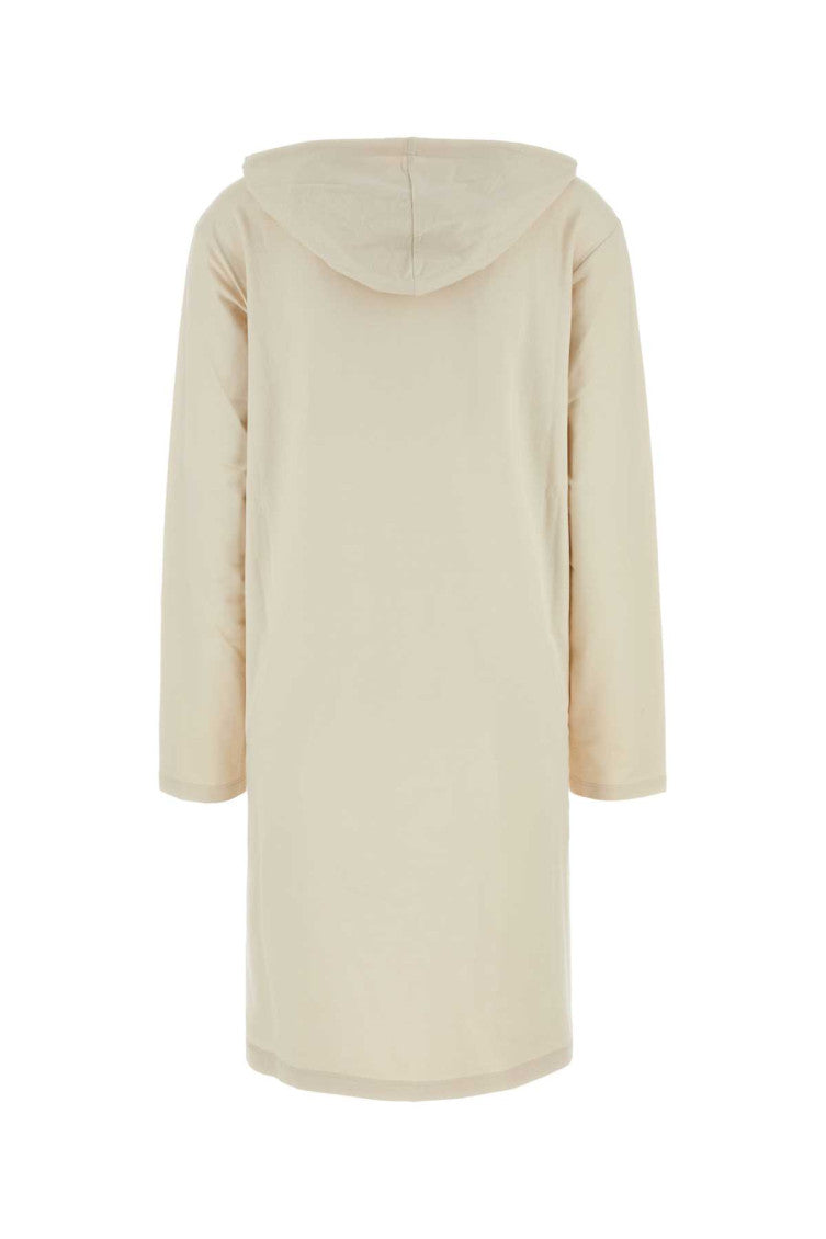 Cream stretch cotton sweatshirt dress 2