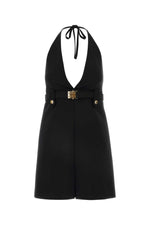 Black stretch wool dress 1