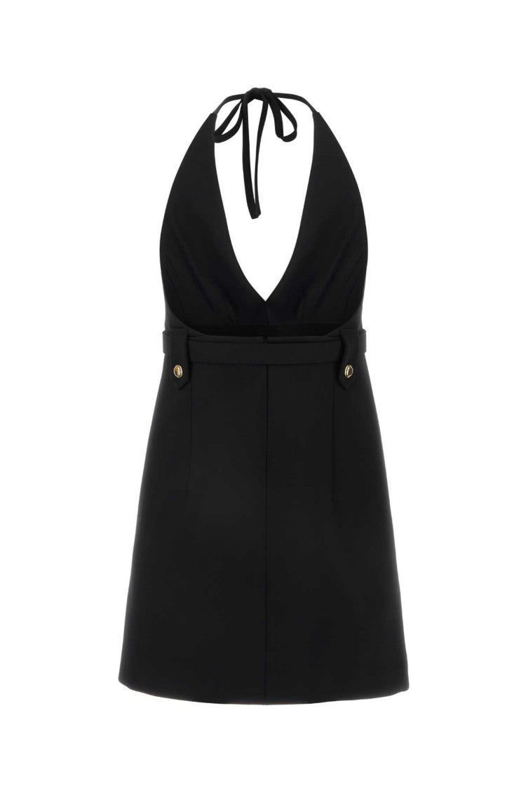 Black stretch wool dress 2