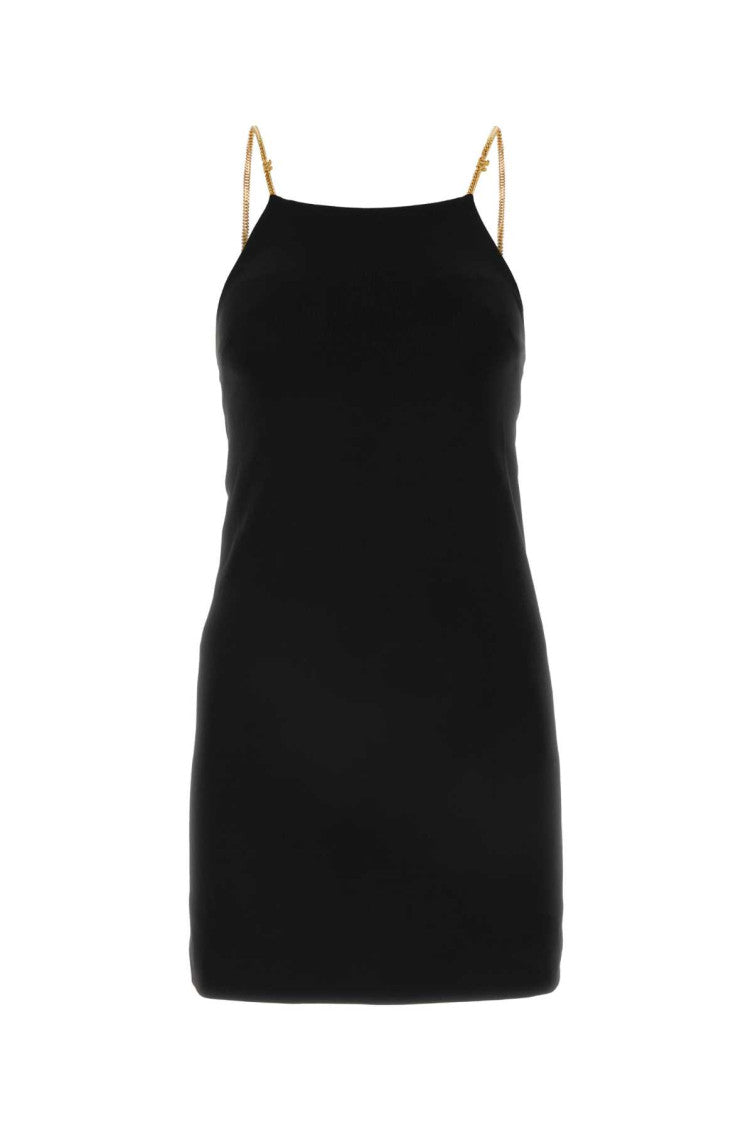 Black jersey mini dress 1
