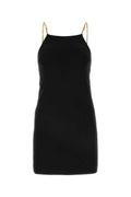 Black jersey mini dress 1