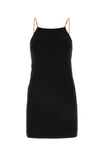 Black jersey mini dress 1