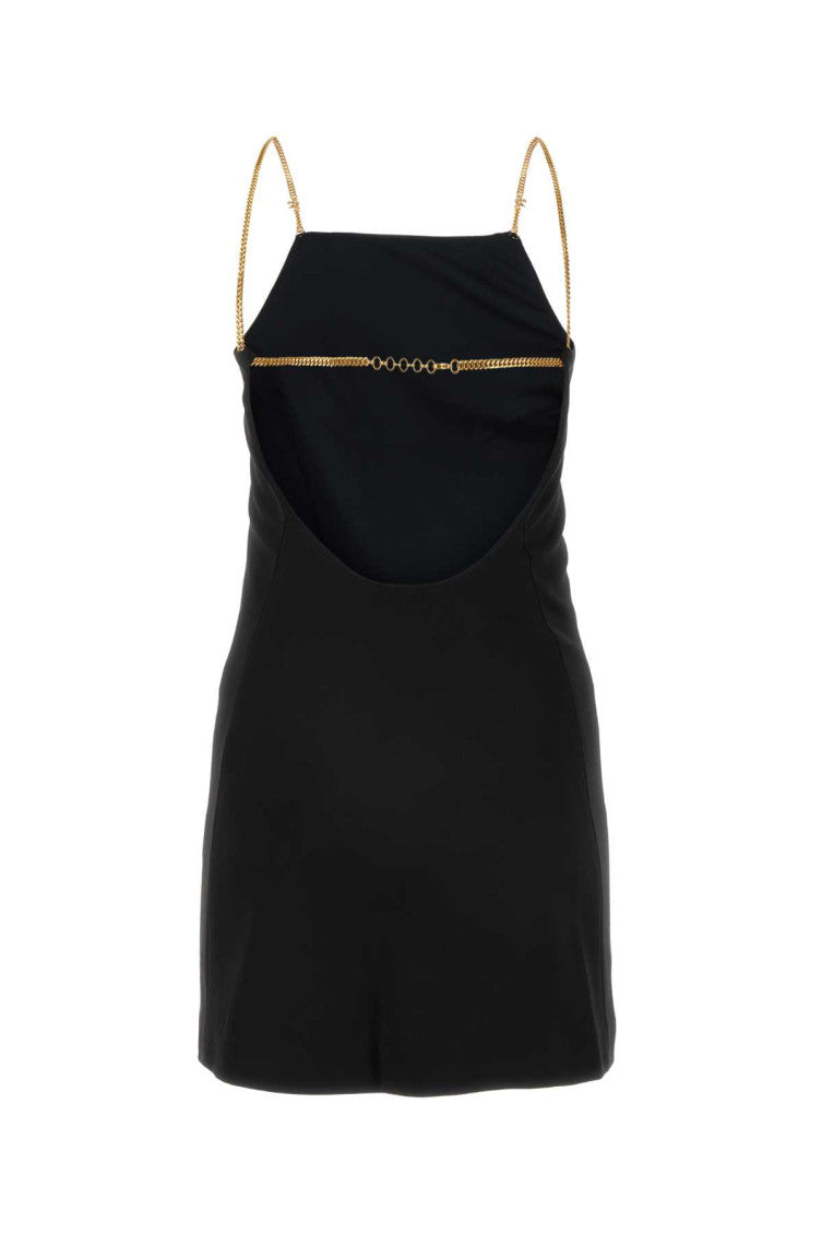Black jersey mini dress 2