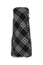 Black Embroidered Wool Dress 1