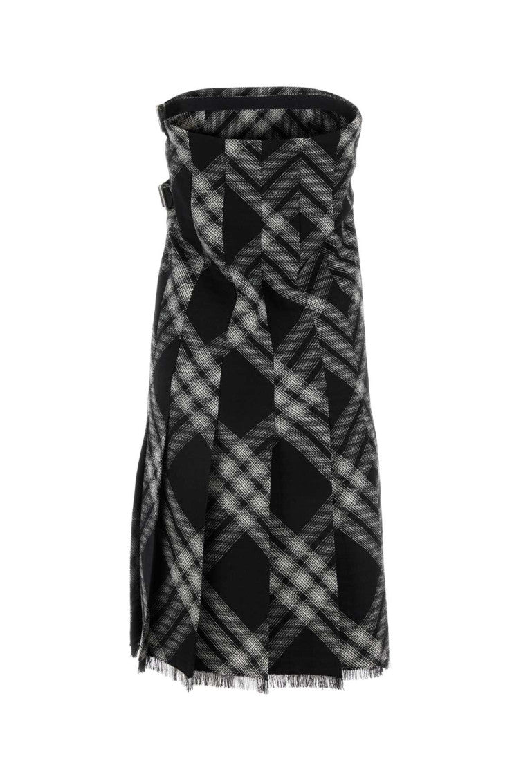 Black Embroidered Wool Dress 2