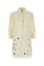 Sand cotton shirt dress 1