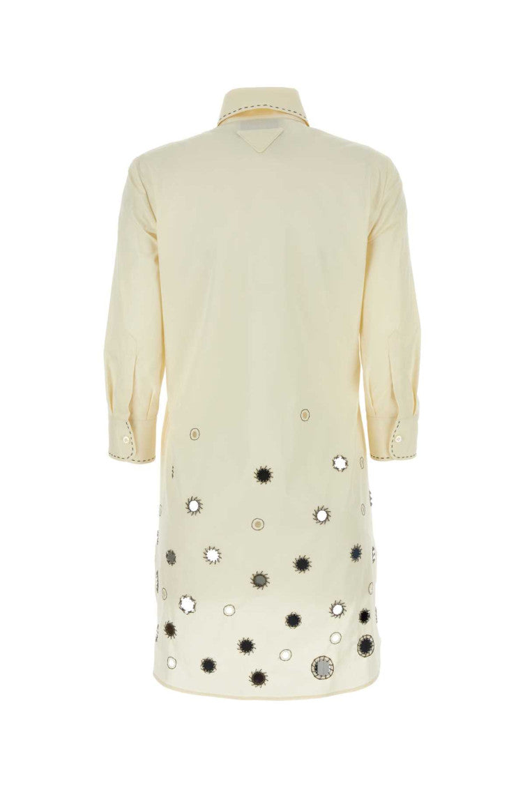 Sand cotton shirt dress 2