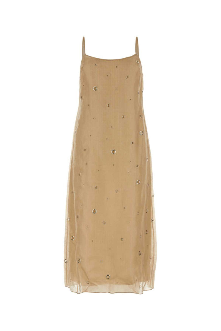 Beige organza dress 1