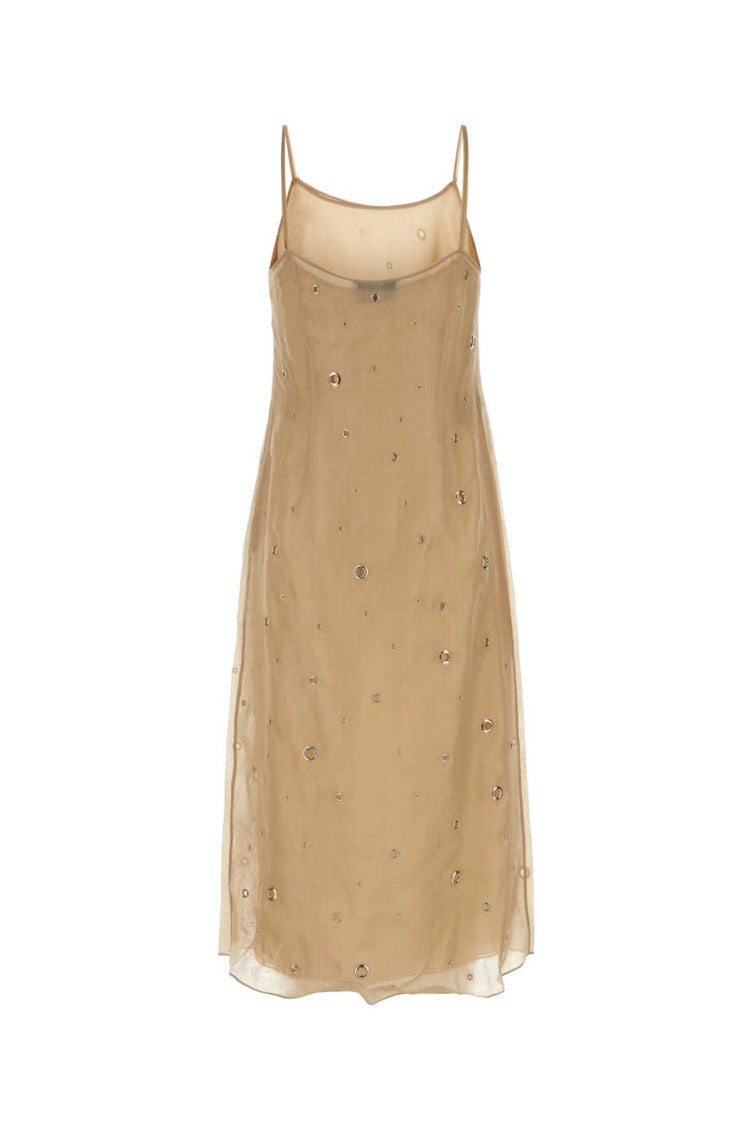 Beige organza dress 2