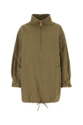 Army green cotton blend dress 1