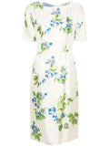 White Printed Twill Dress 1