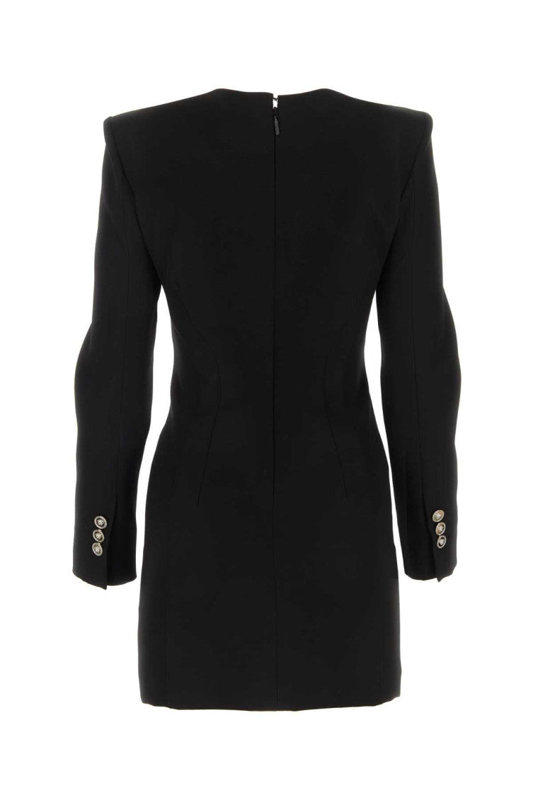 Black grain de poudre mini dress 2