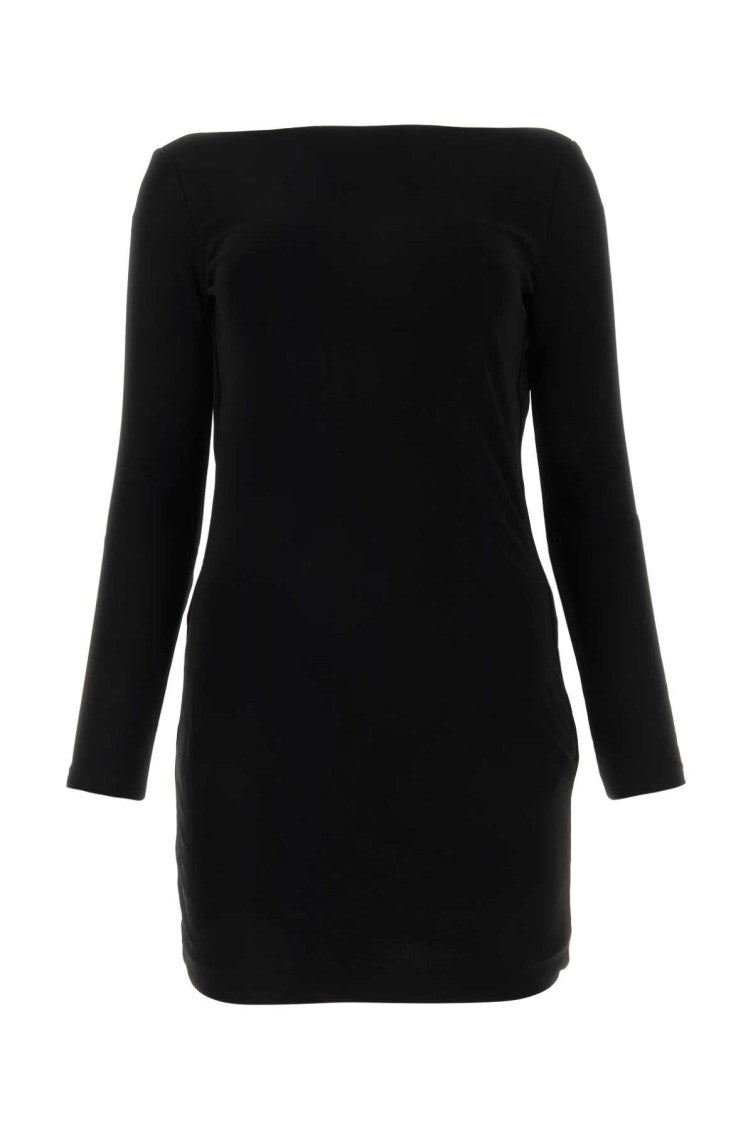 Black viscose mini dress  1