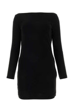Black viscose mini dress  1