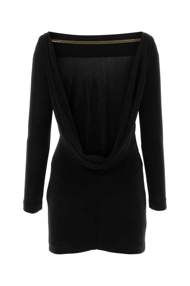 Black viscose mini dress  2