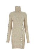 Melange sand stretch nylon blend Melissa sweater dress 1