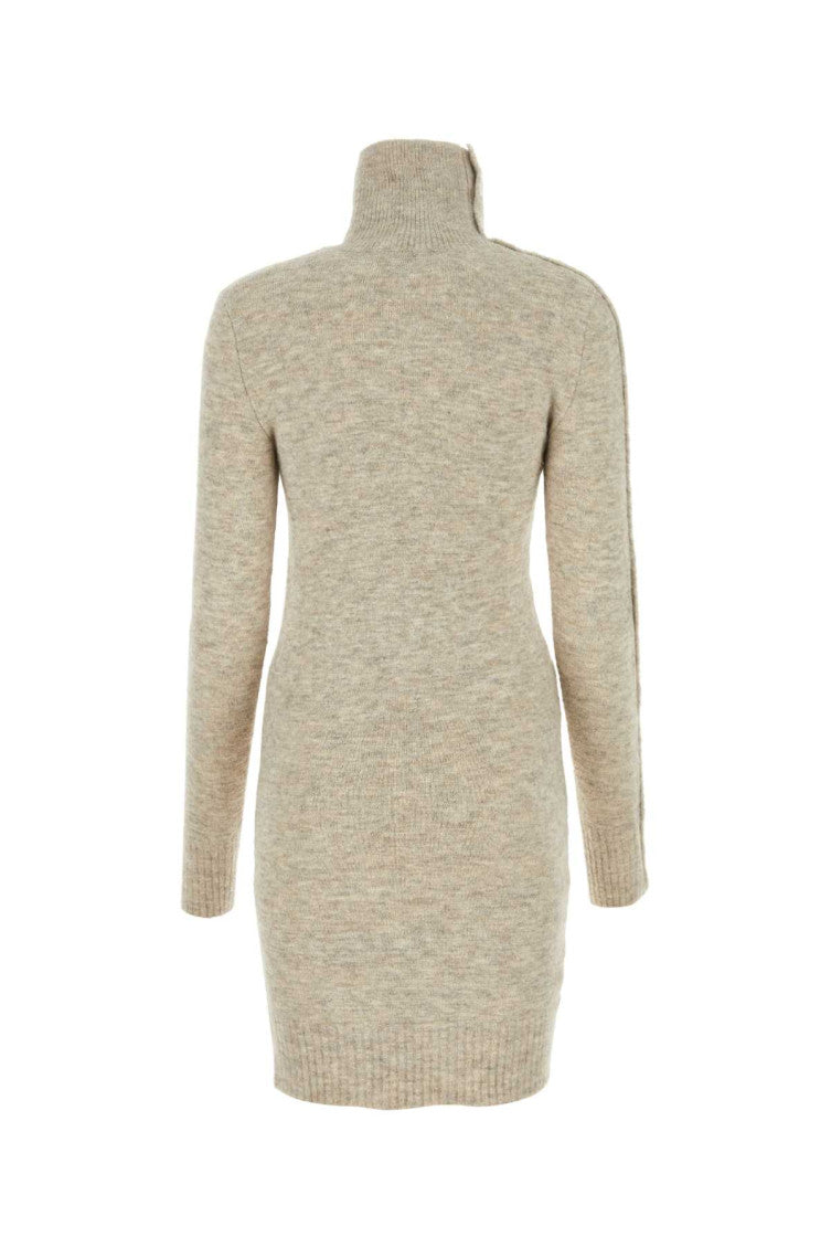 Melange sand stretch nylon blend Melissa sweater dress 2