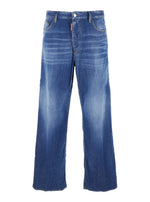 Blue Loose Distressed Jeans 1