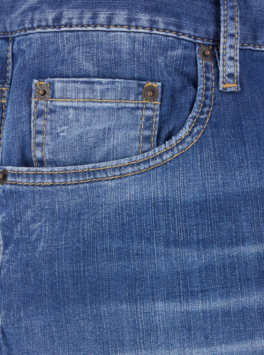 Blue Loose Distressed Jeans 3