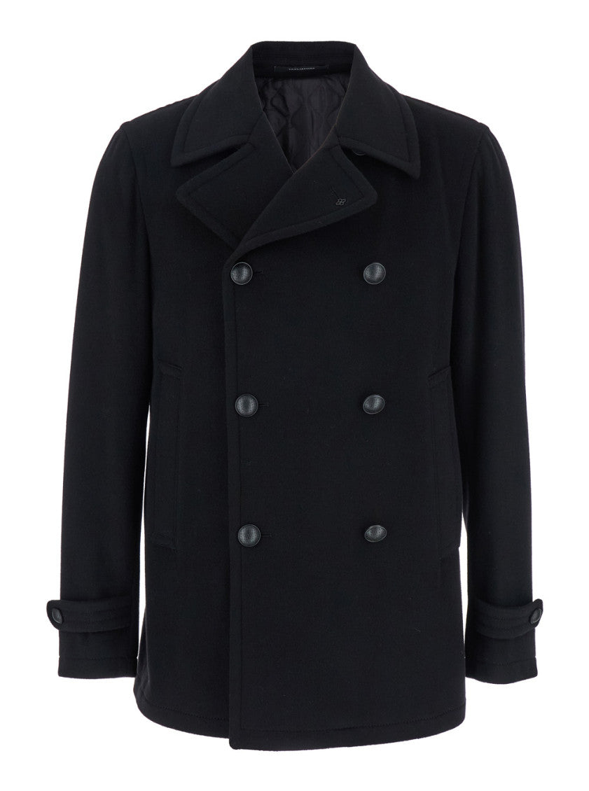 Black Double-Breasted Coat 1