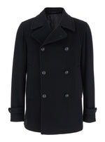 Black Double-Breasted Coat 1