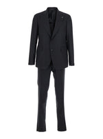 Black Single-Breasted Suit 1