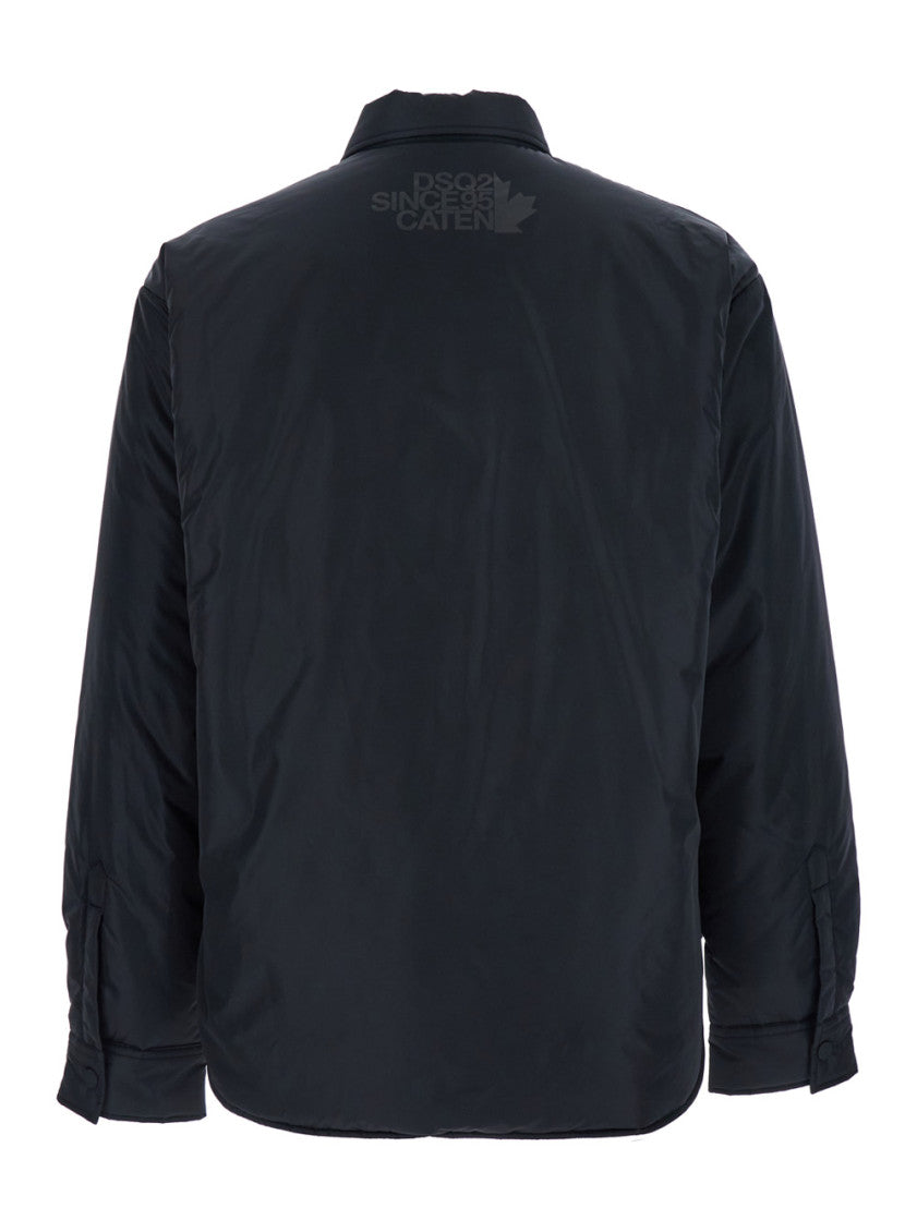 Black Classic Collar Logo Jacket 2