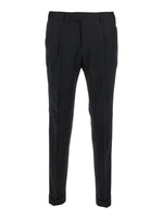 Black Slim Fit Wool Pants 1