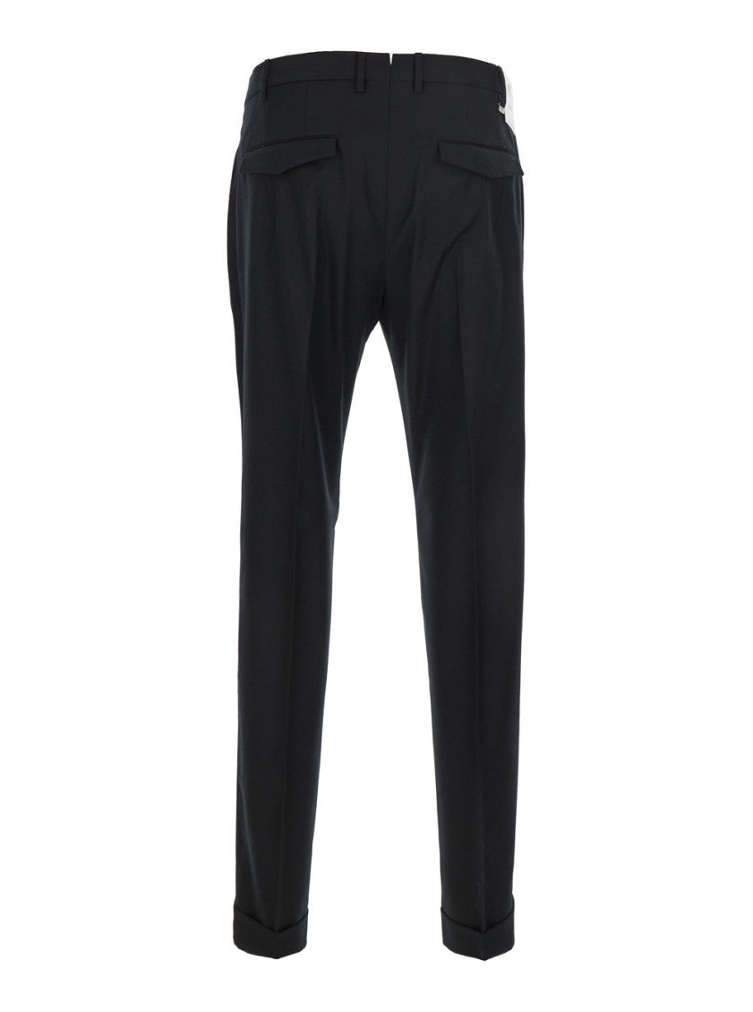 Black Slim Fit Wool Pants 2