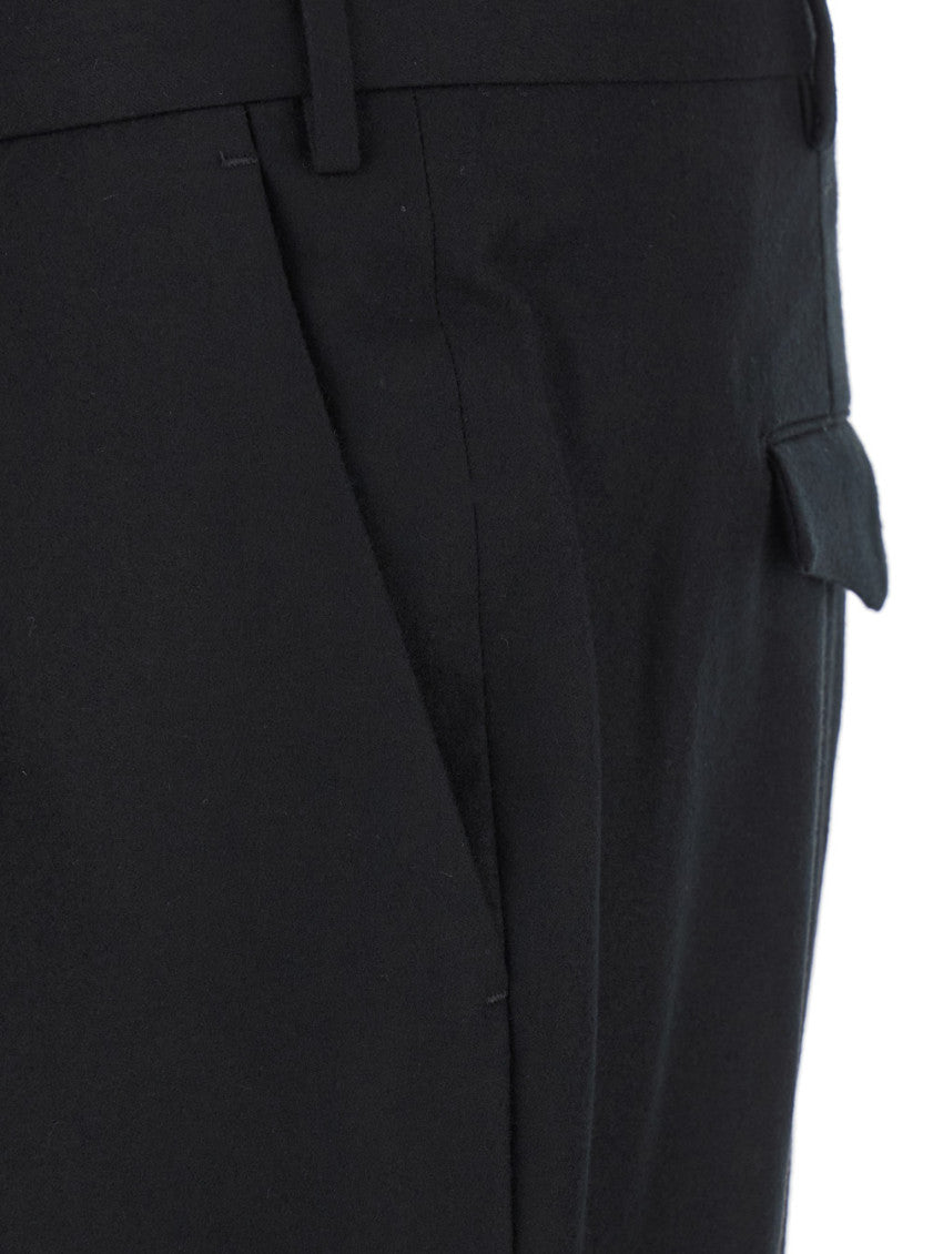 Black Slim Fit Wool Pants 3
