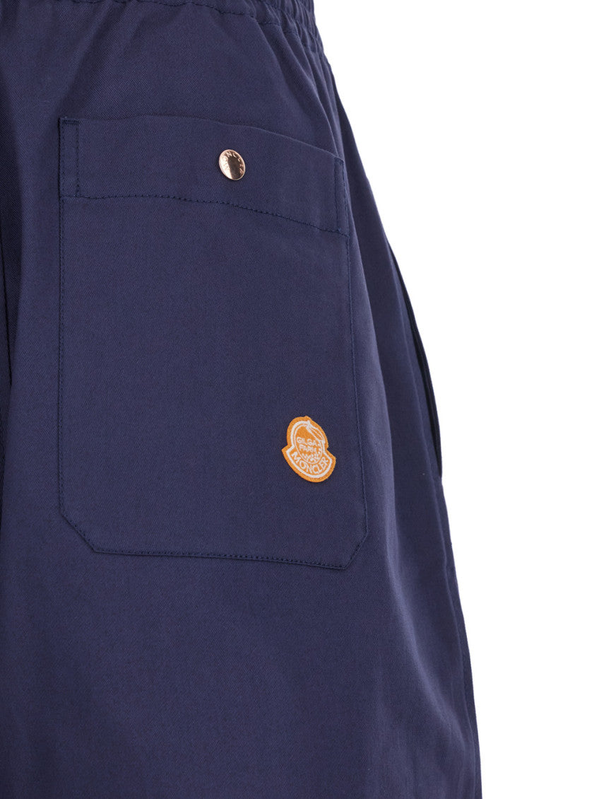 Blue Elastic Waist Pants 3